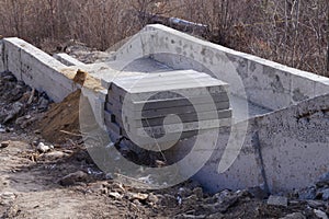 Stack of precast concrete panels