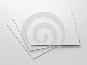 Stack of pristine white paper sheets on a clean surface