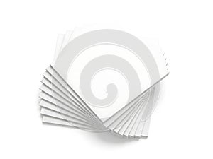 Stack of pristine white paper sheets on a clean surface