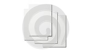 Stack of pristine white paper sheets on a clean surface