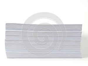 Stack of pristine white paper sheets on a clean surface