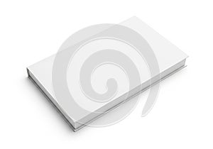 Stack of pristine white paper sheets on a clean white background