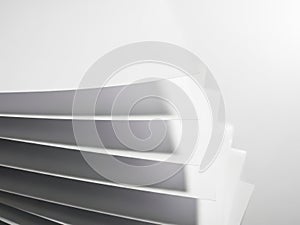 Stack of pristine white paper sheets