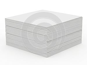 Stack of pristine white paper sheets on desk