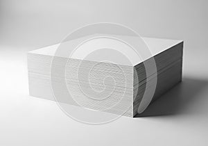Stack of pristine white paper sheets