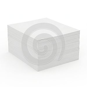 Stack of pristine white paper sheets