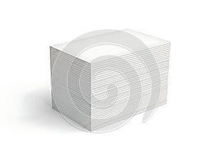 Stack of pristine white paper sheets