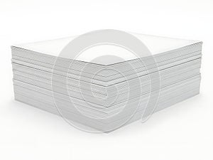 Stack of pristine white paper sheets