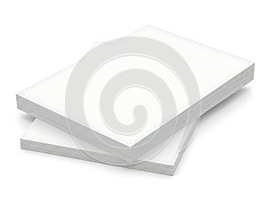 Stack of pristine white paper sheets