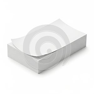 Stack of pristine white paper sheets