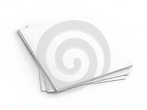 Stack of pristine white paper sheets