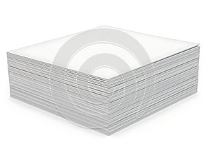 Stack of pristine white paper sheets