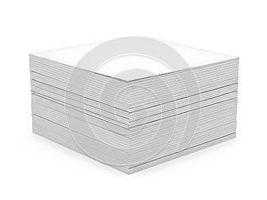 Stack of pristine white paper sheets