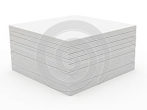 Stack of pristine white paper sheets