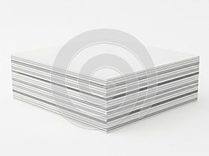 Stack of pristine white paper sheets