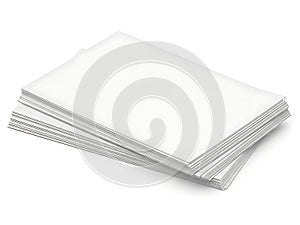Stack of pristine white paper sheets