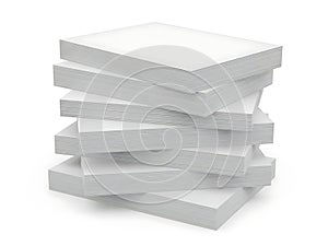Stack of pristine white paper sheets