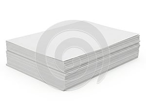 Stack of pristine white paper sheets