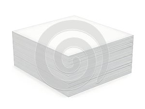 Stack of pristine white paper sheets