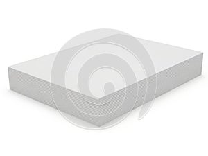 Stack of pristine white paper sheets