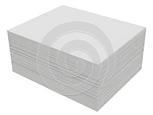 Stack of pristine white paper sheets