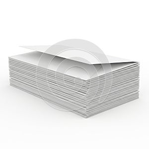 Stack of pristine white paper sheets