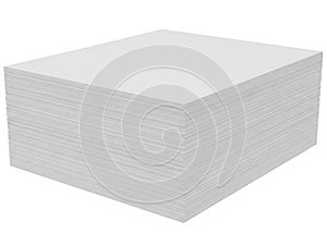 Stack of pristine white paper sheets