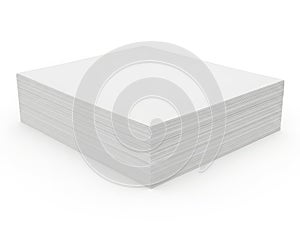 Stack of pristine white paper sheets