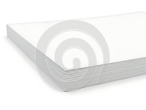 Stack of pristine white paper sheets