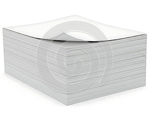 Stack of pristine white paper sheets
