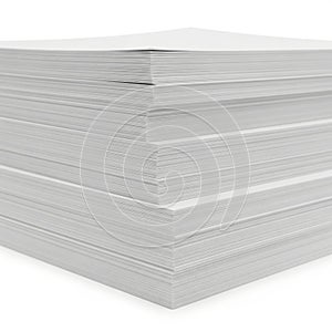 Stack of pristine white paper sheets