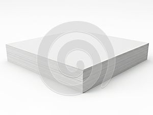 Stack of pristine white paper sheets