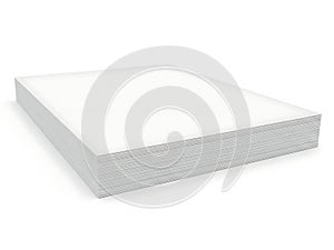 Stack of pristine white paper sheets