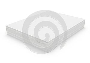 Stack of pristine white paper sheets