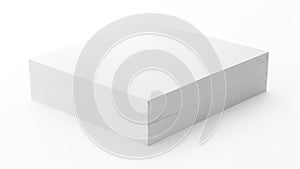 Stack of pristine white paper sheets ready for use