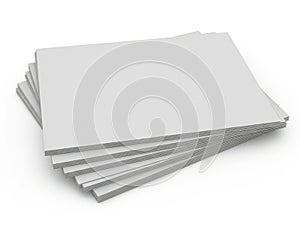 Stack of pristine white paper sheets ready for use