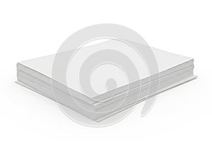 Stack of pristine white paper sheets ready for use