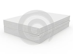 A stack of pristine white printer paper neatly arranged on a surface