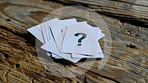 The stack of question cards.AI generated image