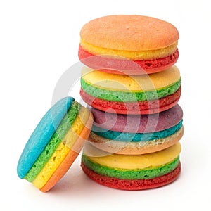 Stack of rainbow cookies