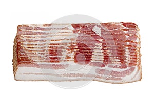 Stack of raw bacon