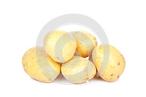Stack of raw potatoes