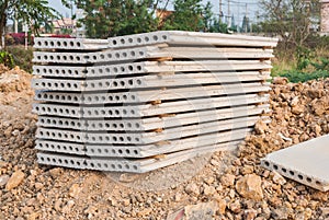 Stack of Readymade Concrete Wall/Floor photo