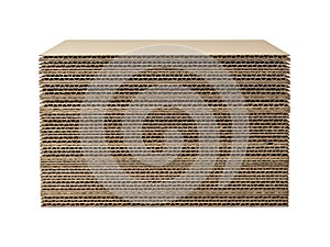 Stack of recycled cardboard sheets for packaging