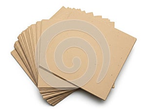 Stack of recycled paper sheets for crafting