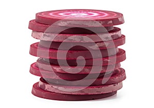 Stack of red poker chips