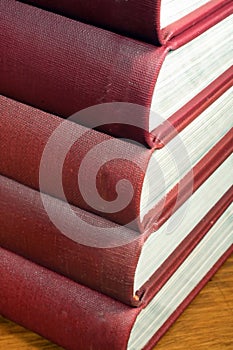 Stack of Red Reference Books