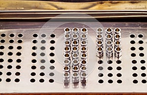 Stack of reuse iron needle No.18 G for drug needle in Steam sterilizer box