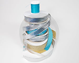 Stack of Ribbons and Thread