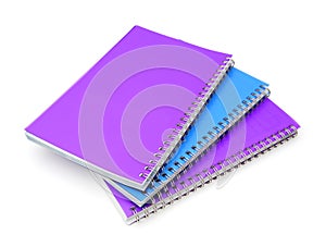 Stack of ring binder book photo